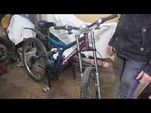 Видео: Вилка от мотоцикла в велосипед  Часть 2