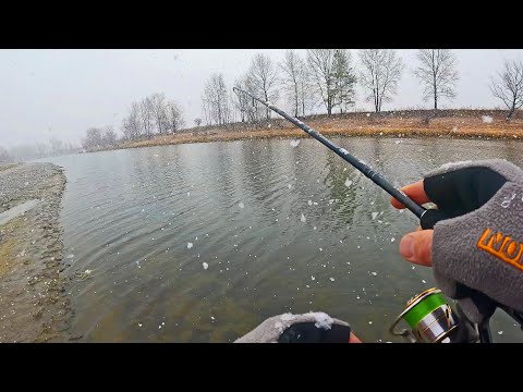 Видео: Спиннинг в непогоду! Нарвался на АКТИВНОГО окуня! Рыбалка на малой речке. Микроджиг