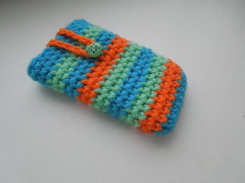 Видео: Как связать ЧЕХОЛ ДЛЯ ТЕЛЕФОНА крючком. How to crochet phone case.