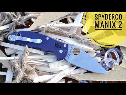 Видео: тест ножа Spyderco Manix 2 S110V / test