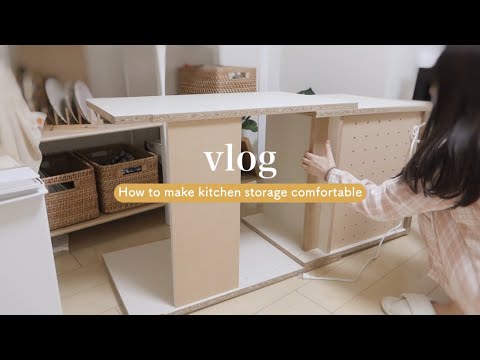 Видео: [Жить в одиночестве] Повседневная жизнь, сборка стеллажа и организация хранения на кухне🪴