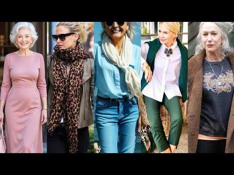 Видео: Естественные женщины старше 50, 60 и 70 лет. Последние модные советы для элегантных женщин.