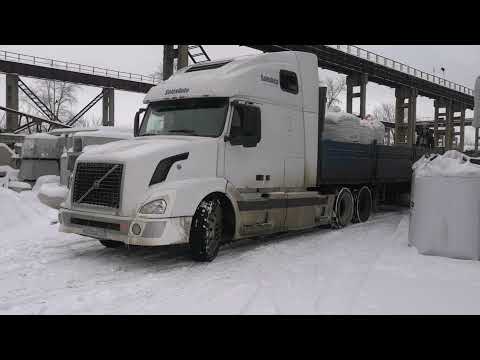 Видео: первый рейс на "новой" машине. volvo vnl D12