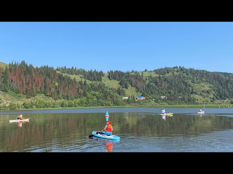 Видео: Supборд прогулка в Миньяре по пруду. Красивый уголок Уральской природы.