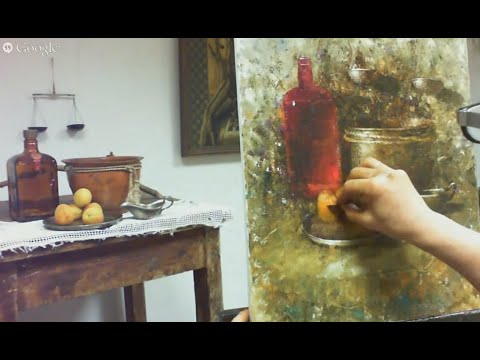 Видео: Мастер-класс Елены Ильичевой "Натюрморт" 1 часть