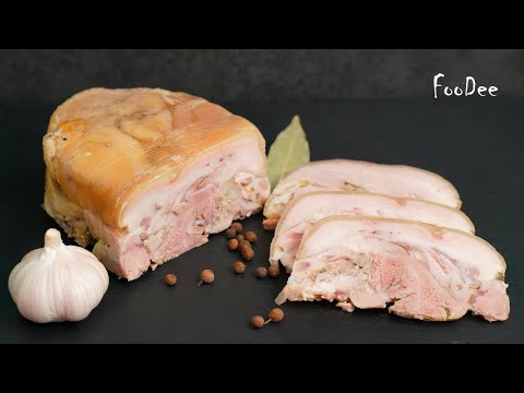 Видео: Мясная закуска из свиной рульки за копейки!