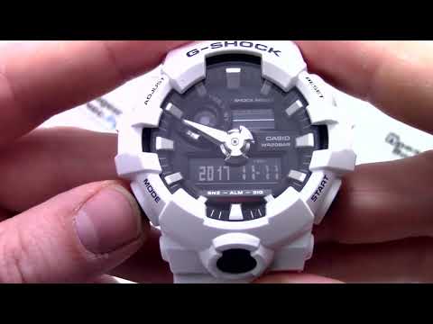 Видео: Часы Casio G-SHOCK GA-700-7A - Инструкция, как настроить | Watch-Forum.RU