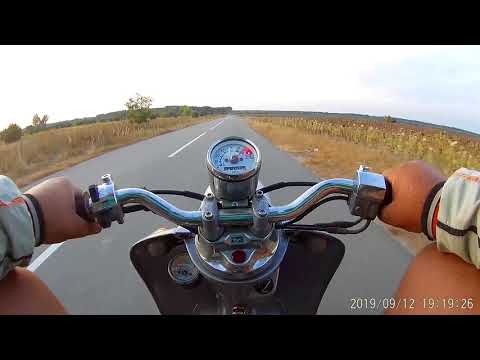 Видео: Скутер Yamaha Vino из Японии. Разгон до максималки.