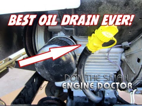 Видео: Как установить лучший в мире масляный слив для вашего газонного трактора!