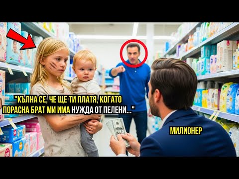 Видео: „КЛЯНА СЕ, ЩЕ ТИ ПЛАТЯ, КОГАТО ПОРАСНА!“ БЕДНО МОМИЧЕ МОЛИ МИЛИОНЕРА ЗА ПЕЛЕНИ ЗА БРАТЧЕТО СИ