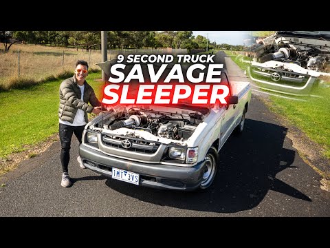 Видео: 600-сильный двигатель 1JZ SWAPPED BIG TURBO TOYOTA HILUX: ДИКАЯ СПАЛЬНЯ