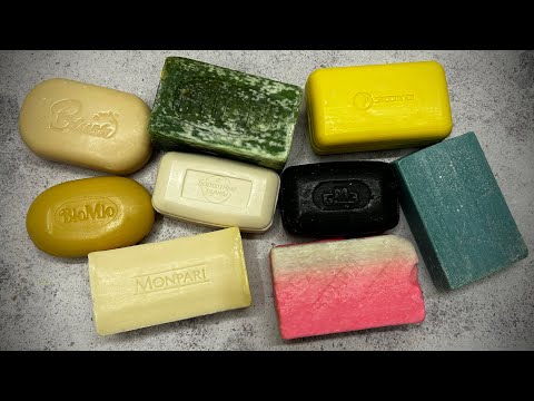 Видео: ASMR soap/ Dry soap cutting 💛💚🖤🩷🤍/ Резка сухого мыла 