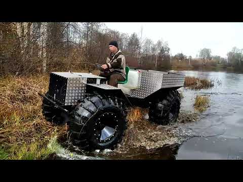 Видео: Обзор караката на шинах КрАЗ ви-3. плаваем на вездеходе