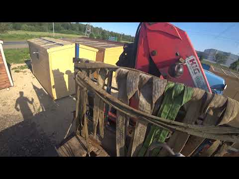 Видео: Погрузка Бытовки манипулятором! Манипулятор камаз. PALFINGER 15500