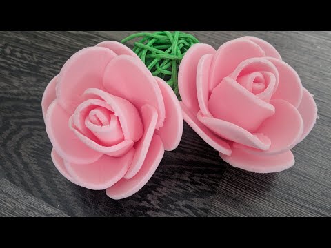 Видео: Мини-розочки из изолона. MC DIY mini roses made of isolon.