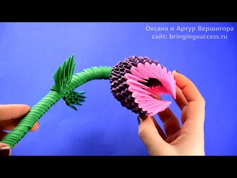 Видео: Как сделать цветок Венерина мухоловка (Dionaea muscipula) из бумаги ✿ Модульное оригами