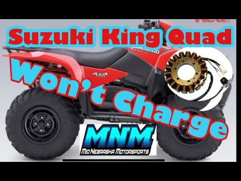 Видео: Suzuki King Quad 750 2005–2014 гг. Проверка и замена статора — неисправность системы зарядки — кр...