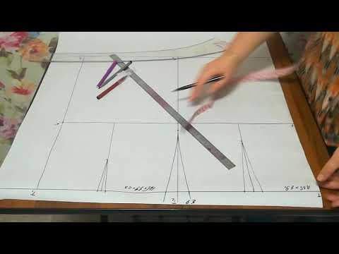 Видео: #13 Как сшить прямую юбку. Построение выкройки. Мастер - классы от Ники. Шьем с нуля.