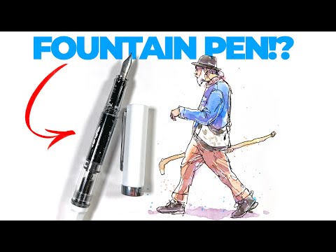 Видео: Пробую рисовать людей ПЕРЬЕВОЙ РУЧКОЙ! (TWSBI ECO)