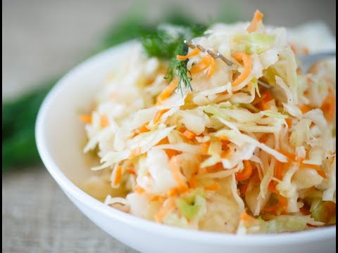 Видео: Капустный салат, как в Советской Столовой Вкусный хрустящий салат без уксуса