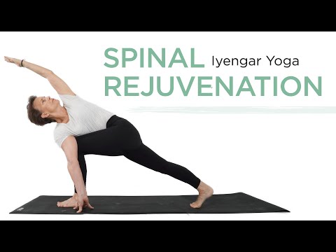 Видео: Омоложение позвоночника — йога Айенгара для начинающих и здоровья позвоночника