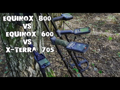 Видео: Equinox 800 vs Equinox 600 vs x-terra 705 vs Xp Deus. Тест на глубину обнаружения. Depth test.