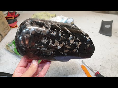 Видео: Кованый карбон. Изготовление крышки зеркала  в вакууме. Forged carbon fiber. Cap Skyline R32. DIY