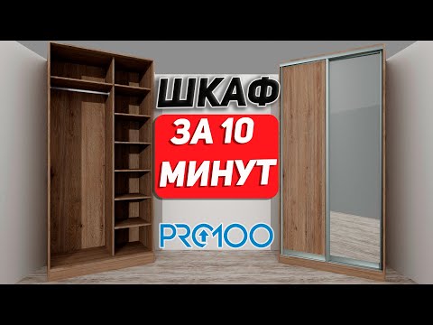 Видео: ШКАФ КУПЕ в PRO100. ПОДРОБНАЯ ИНСТРУКЦИЯ