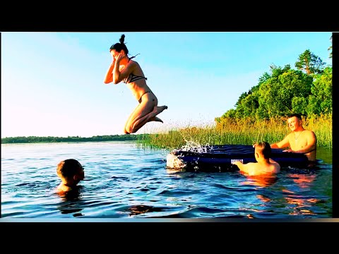 Видео: Лучший отдых в Беларуси с ночевкой. Рыбалка 🎣 на берегу прекрасного озера.