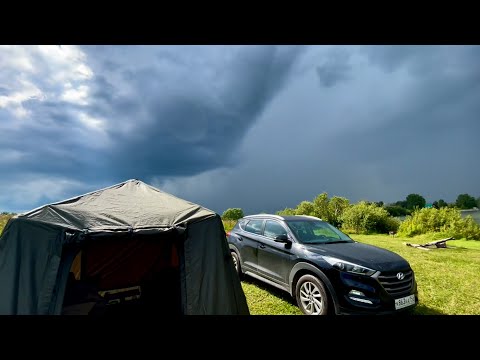 Видео: Попал  в ураган на рыбалке. Nash Block House устоял 🔥💪💨 ⛈