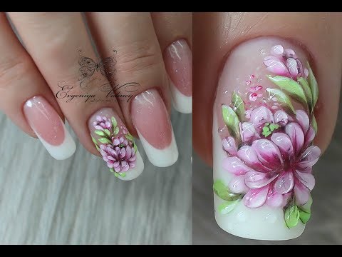 Видео: Красивые ногти/Стеклянные цветы