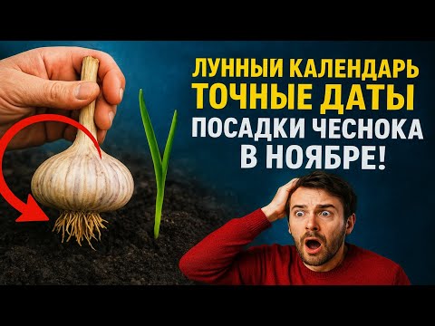 Видео: ЛУННЫЙ КАЛЕНДАРЬ: ТОЧНЫЕ ДАТЫ посадки чеснока в ноябре! Секрет УРОЖАЯ-ГИГАНТА раскрыт