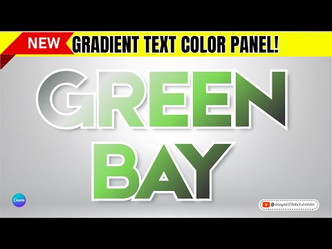 Видео: Новая функция Canva! Добавьте градиент к тексту в Canva — простое руководство по Canva для начина...
