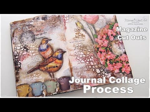 Видео: Процесс создания коллажа из журнальных вырезок ♡ Маленькое искусство Мареми ♡