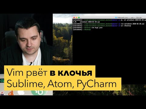 Видео: Наглядно о том, как Vim рвёт в щепки Sublime, Atom, PyCharm