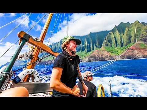 Видео: Парусный спорт через Тихий океан (остановка на Гавайях!)