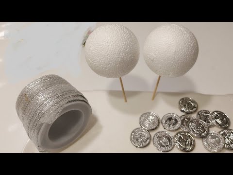 Видео: Я Сделала ЭТО Сама-Дёшево, Быстро и Стильно! ✂️ 💡Банка+пенопласт и др.-мелочь DIY декор на новый год