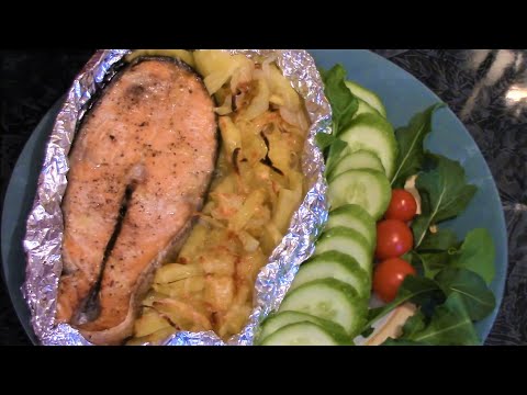 Видео: Как вкусно приготовить кету или горбушу с картофелем в духовке. Красная рыба рецепт рецепт.