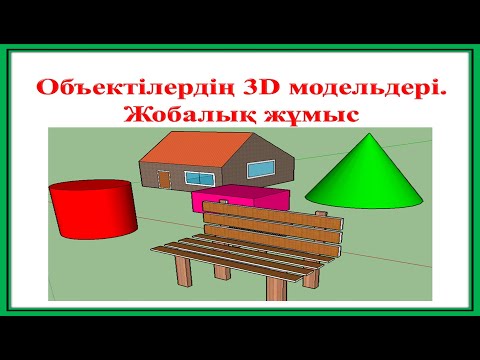Видео: Объектілердің 3D модельдері. Жобалық жұмыс. 6-сынып