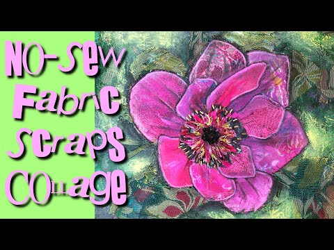 Видео: Коллаж из обрезков ткани — шитье не требуется!