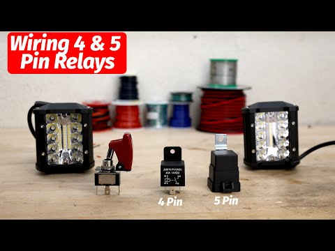 Видео: Как подключить реле (демонстрация 4-контактного и 5-контактного разъема)