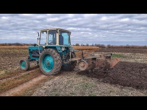 Видео: Пахота ЮМЗ-6 лучше чем МТЗ-80. Расход солярки в пахоте ЮМЗ-6. ПЛН 3-35 пашет не хуже чем Lemken