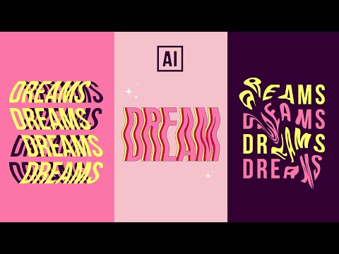 Видео: 3 ПРОСТЫХ ТЕКСТОВЫХ ЭФФЕКТА | УЧЕБНОЕ ПОСОБИЕ ПО ADOBE ILLUSTRATOR