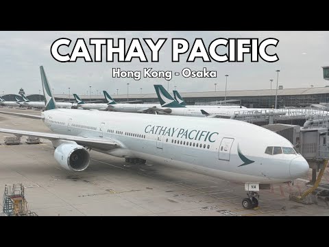 Видео: Cathay Pacific Boeing B777 | Рейс из Гонконга в Осаку