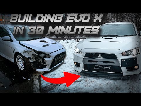 Видео: Восстановил Mitsubishi Lancer Evolution X за 30 мин - Как это возможно?