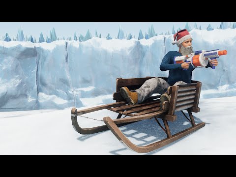 Видео: Rust - Санки, Снежкомёт, Ледяные стены!