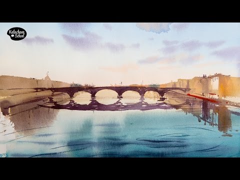 Видео: Рисуем акварелью: Городской пейзаж — kalachevaschool.ru