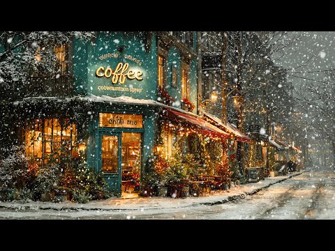 Видео: Снежный ночной джаз ❄️ Атмосфера зимней кофейни с уютным зимним джазом для сна, работы и учёбы