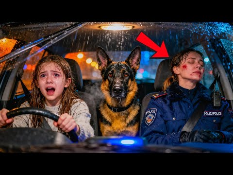 Видео: Полицейский потерял сознание в патрульной машине — и девочка повезла его и собаку К9 к врачам