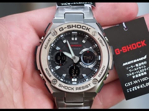 Видео: G-SHOCK GST-W110D-1A | Обзор и настройка (на русском) | Купить со скидкой